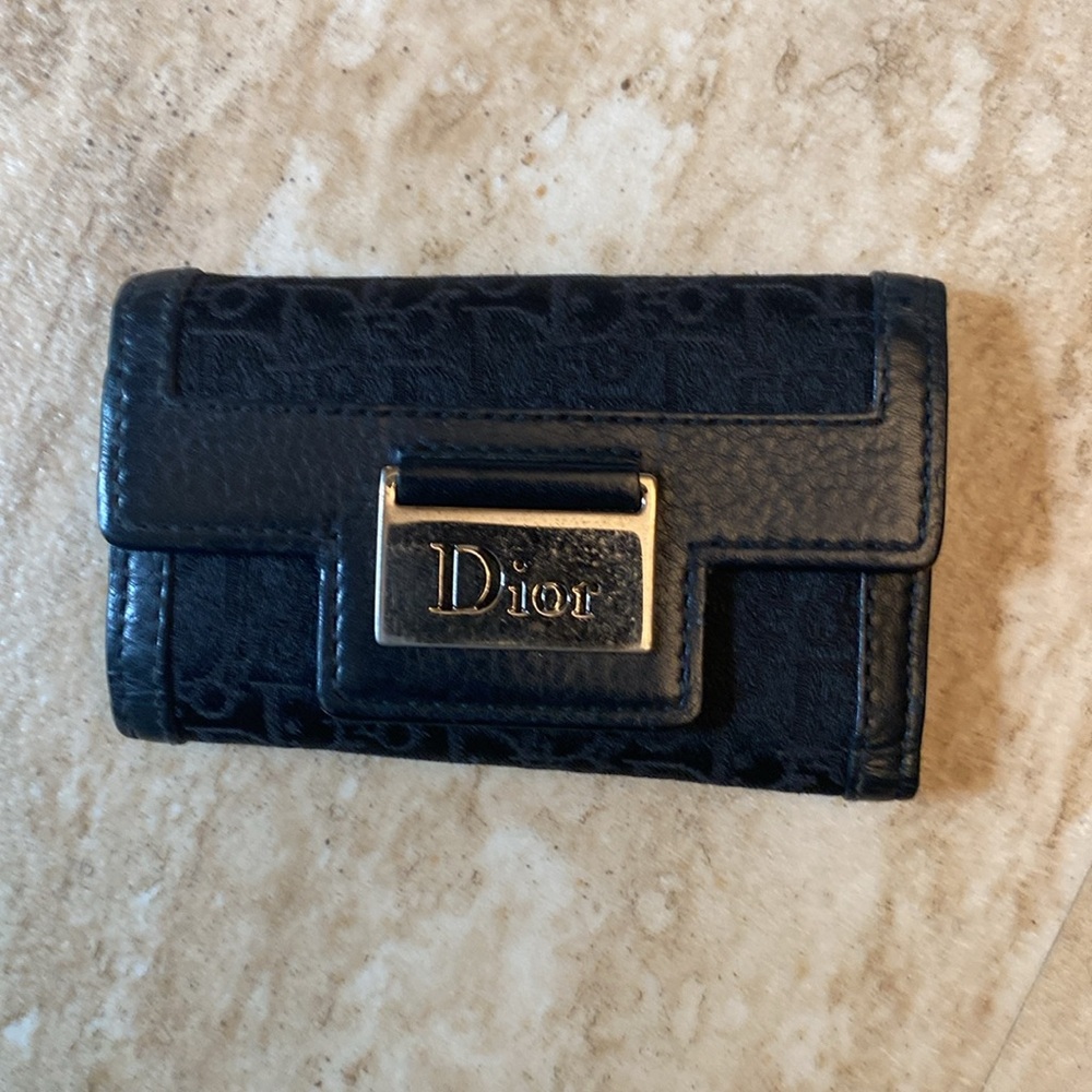 Dior Black Vintage Monogram Clutch and Keyholder EUC - Picture 9 of 16